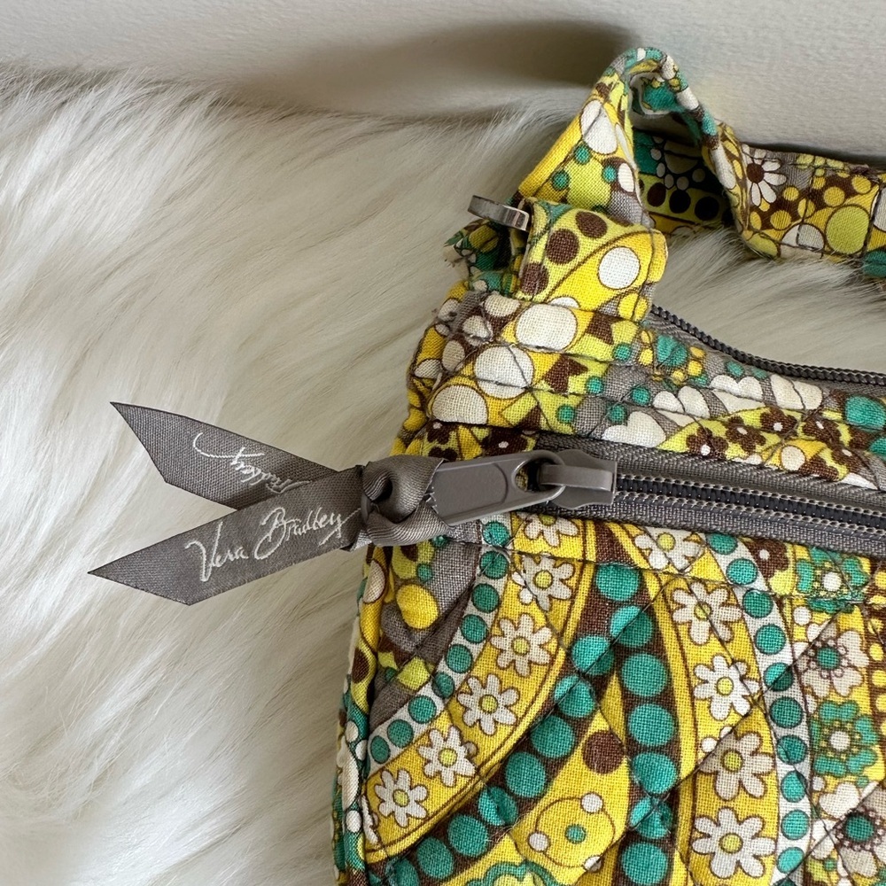 Vera Bradley Lizzy Lemon Parfait Yellow Crossbody Bag - Picture 11 of 16